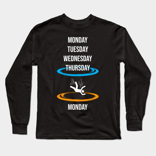 Monday Tuesday Wednesday Thursday BLINK Monday Long Sleeve T-Shirt by Bomdesignz